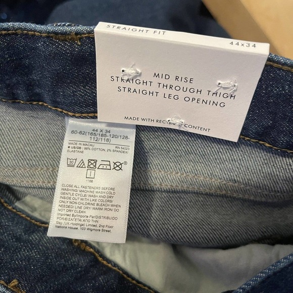 New Banana Republic Mens Straight Size 44 x 34 Organic Cotton Mid Rise NWT - Picture 11 of 11